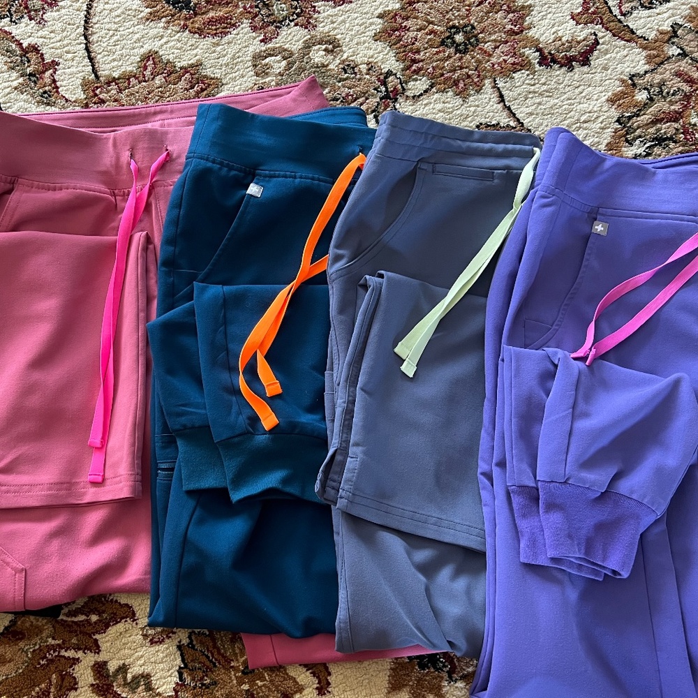 Figs • zamora jogger scrub pants, Yola Skinny Scrub Pants,sz Small tall ,30$each